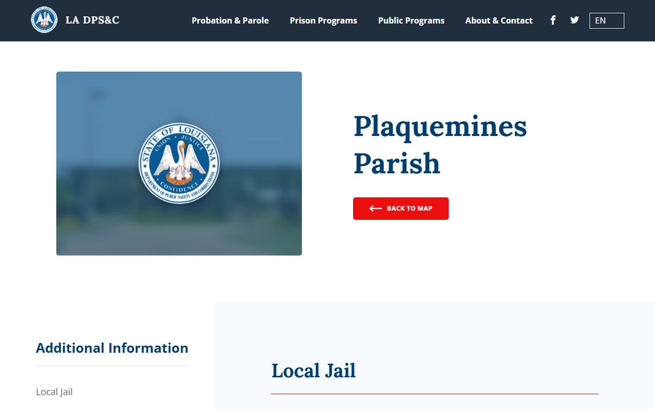 Plaquemines Parish court charge records justice contact directory