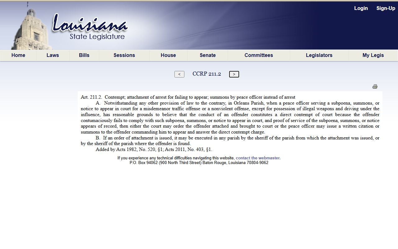 Plaquemines Parish criminal court records Louisiana expungement law