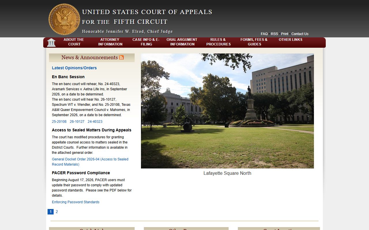 Plaquemines Parish District Court federal Fifth Circuit distinction