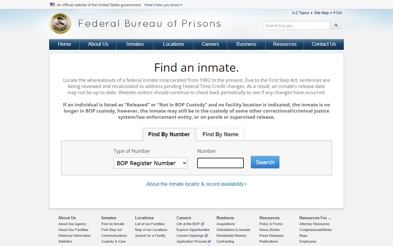 Plaquemines Parish inmate search federal BOP inmate locator